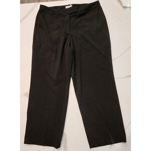 Calvin Klein Black Dress Pants Size 14WP Petite Stretch Career Trousers Office